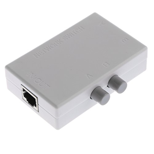 image for D DOLITY 2Piece RJ45 Manual Network Switch Selector Mini LAN Cable Swi