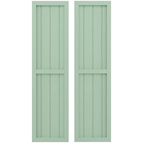 Ekena Millwork ARW101BF414X80SGH Americraft Four Exterior Real Wood Two Equal P…