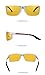 HD Night Driving Glasses Polarized Anti Glare Fog Rain Day Vision Sunglasses (Silver)