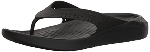 Crocs literide flip-flop, black/slate grey, 13 us men/1…