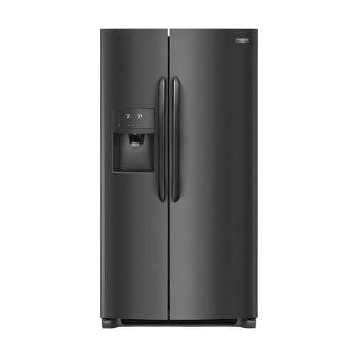 Frigidaire FGSS2635TD Gallery Series 36 Inch Freestanding Side by Side Refrigerator with 25.6 cu. ft. Capacity, in Black Stainless Steel