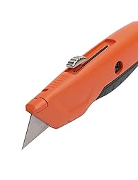 HDX 377 784   Cuchillo retráctil con mango de goma y hoja de bloqueo de 3 posiciones, metal, paquete de de 3