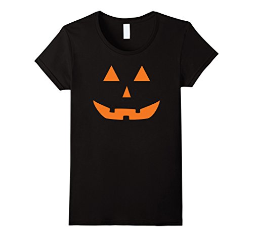Women's Jack O' Lantern Pumpkin Halloween Costume T-Shirt Funny Small Black