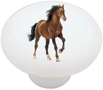 Amazon Com Galloping Horse Ceramic Drawer Knob Home Kitchen