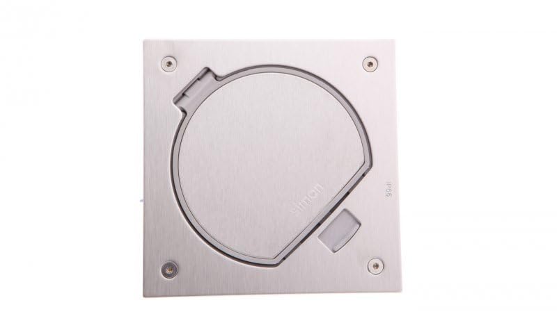 Simon Connect 842643603797 Can Insert KSE IP66 with Lid and Socket K45 Single with/U 16A IP20 Stainless Steel KSE2/23/72 kontakt-simon