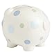 Beginnings by Enesco Big Polka Dot Piggy Bank, 7 inches, Blue