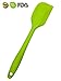 Premium Quality Heat Resistant Mini Silicone Spatula.Best for Nonstick cookware,One piece Rubber,Stainless steel coated design. Size 8 inch (Green)