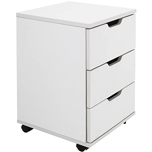 Farini 3-Drawer Vertical Filing Cabinet Rolling