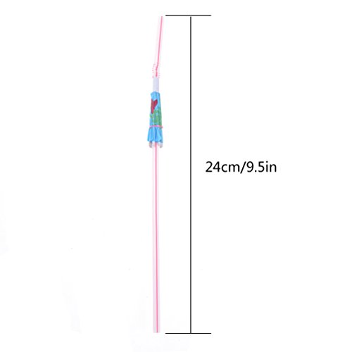DINGJIN 162 Pieces Party Drinking Straws Umbrella Flamingo Fruit Drinking Straws for Luau Parties,Island Themed Party,Bars,Kitchen Supplies,Restaurants