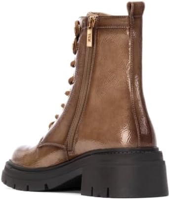 - Botín Militar Mujer Beige - Calzado Cómodo y Versátil - Moda casual - Modelo 14429603 (Talla 36)