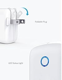 Anker - Cargador USB doble de pared, PowerPort II de 24W, ultracompacto, con tecnología PowerIQ y enchufe plegable, para iPhone Xs XS Max XR X 8 7 6 Plus, iPad Pro Air 2 Mini 4, Samsung S5 y más
