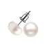 Anmao Fashion 9-10mm Pearl Earrings Pearl for Women Jewelry of Platinum Plating Oblate Freshwater Pearl Earrings Wedding Jewelry CRER03