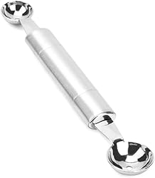 Silver Double Ended Headed Fruit Icecream Ball