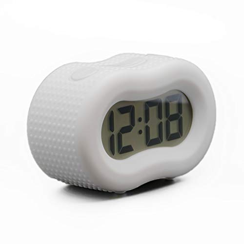 Timelink Smartlight White Digital Rubber Outer Shell Alarm Clock for