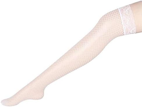 hermosotodo New Hollow Lace Mesh Hosiery Grid Thigh Stocking Fishnet Long Socks