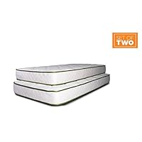Dreamfoam Bedding Slumber Essentials Premium Foam 7-Inch Twin Mattresses, 2 Pack