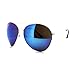 SUPER Oversized Aviator Sunglasses Big Metal Frame Silver, Blue Mirror Lens