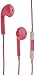 E-XUJING Quality Colorful Headphone Earphone Earbud Volume with Remote headsets-Pink