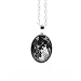 ZXUY Full Moon Necklace, Space Picture Pendant, Galaxy
