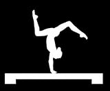 Balance Beam Life White Decal Vinyl Sticker|Cars