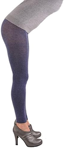 Ultimate, Incomparable, Exclusive, Absolutely Pure 100% Cashmere Leggings - RARE! L/XL (Sizes 8-14) Denim Blue
