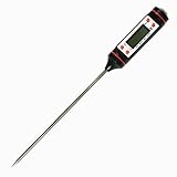 #1rated Cooking Thermometer From Ecook,instant Read Digital Wireless Electronic Thermometer for Liquid/oil/meat/any Food,with a Stainless Steel Probe and Long Body,designed to Be Easily Gripped By Your Hand,simple to Use and Easy to Clean,the Best and Essential Equipment for Kitchen and Barbecue(bbq) Grill,enhance Your Cooking Experience Now!