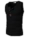 H2H Mens Unique Slim Fit Round neck Tank Top BLACK US M/Asia L (JPSK15)