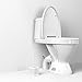 Topsky 3 Pack Toilet Brushes with Holder Set, Compact Toilet Bowl Brush Cleaner with Storage Caddy Long Handle Stiff Bristles Brush, White