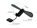 Portable Mini iPhone Fan - Colorful and Powerful 2-in-1 Fans for iPhone/iPad and Android Smartphone/Tablet - Black/Pink/Blue/Green/White/Orange - Summer 2018 iPhone Accessories (Black)