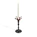 Decorative Taper Candle Rings, Red and Gold Berries, Set of 4, Versatile Holiday Centerpiece - for Weddings, Parties and Home Decor