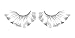 Zinkcolor White Feather Tip False Eyelashes F417 Dance Halloween Costume