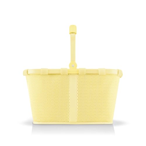 reisenthel carrybag frame mesh lemon – Stabiler Einkaufskorb mit viel Stauraum und praktischer Innentasche – Elegantes und wasserabweisendes Design
