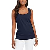 Karen S Women's Square-Neck Cotton Tank Top