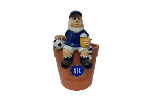 Promo-Dis Karlsruher SC Flower Pot with Garden Gnome 22 cm Polyresin