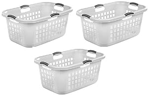 Image of STERILITE 12168006 2 Bushel Ultra Laundry Basket w Titanium Color Handles - Quantity 3
