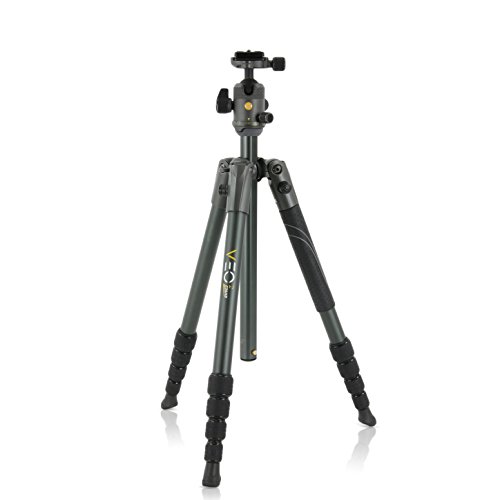 Vanguard VEO 2 235AB Black Aluminum Travel Tripod with VEO 2 BH-50 Ball Head for Sony, Nikon, Canon, Fujifilm Mirrorless, Compact System Camera (CSC), DSLR