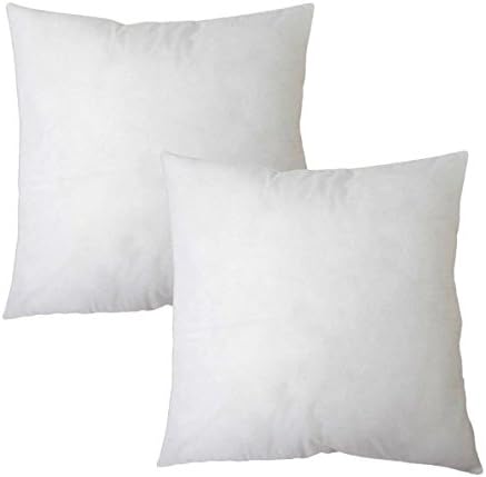 SZVIPIT Pillows Insert Cushion 18 X 18 Inches Pack Of 2 Square Form Polyester, Standard/White-Full and Fluffy