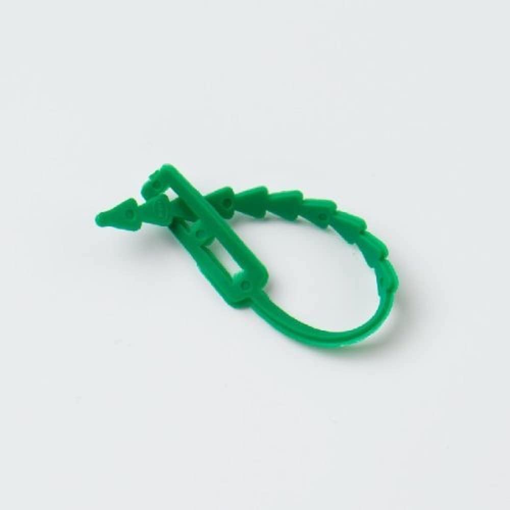 Merriway® BH00292 (100 Pcs) Adjustable Plant Tie and Support, 130 mm (5.2 Inch) x 6 mm Green - Pack of 100 Pieces