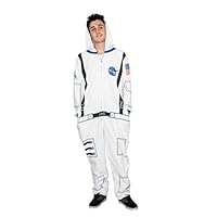 Mad Engine NASA Astronaut Costume Hooded Pajama Union Suit (Adult Small)