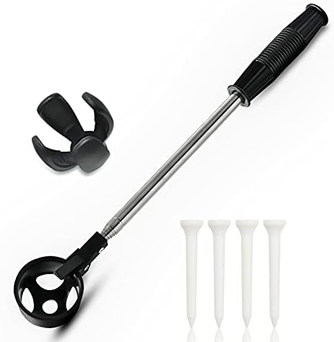 JIMEJV Golf Ball Retriever for Water with Claw Ball Grabber & Alignment Tool Stainless Telescopic Golf Ball Picker Upper Golf Accessories for Dad Men Husband JIMEJV Golf Ball Retriever for Water with Claw Ball Grabber & Alignment Tool Stainless Telescopic Golf Ball Picker Upper Golf Accessories for Dad Men Husband
