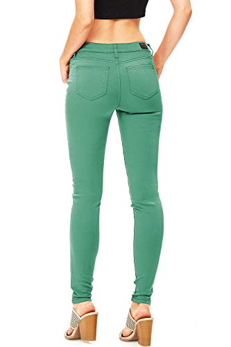 Celebrity Pink Women's Juniors Mid-Rise Jeggings Fit Skinny Pants (11, Jade)