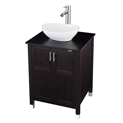 Modern Bathroom Vanity And Sink Combo Stand Cabinet with Vanity Mirror,Single MDF Cabinet