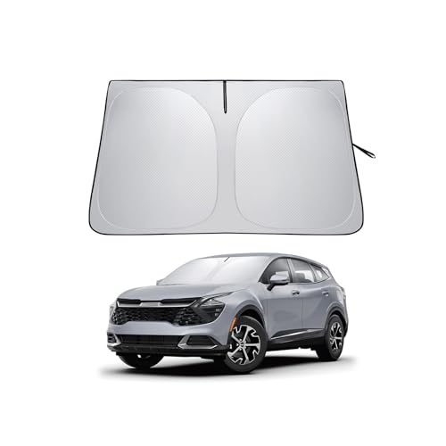 LANTU Windscreen Sunshade for Kia Sportage NQ5 2023-2026 Foldable Sun Visor Protection with Storage Pocket Blocks UV Rays Sun Umbrella