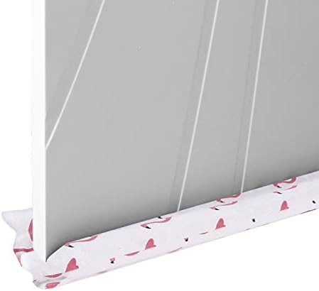 GNEGNI 36 Inch Under Door Draft Stopper,Double Draft Blocker for Doors Windows, Sound Proof Reduce Noise Door Sweep (Flamingo)