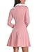 FENSACE Womens Eleven Costume Moonrise Kingdom Cosplay Fit and Flare Skater Date Night Pink Dresses for Women(Pink,Large)
