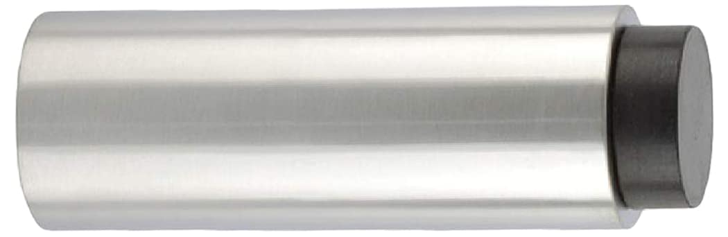 EVI Herrajes 04019875TPMAM Evi Fittings I-198/75 – pared-Manilla Stopper, Matte Finish (Stainless Steel) Black Rubber — image 1