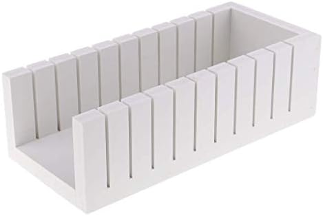 LXD Household Bathroom White Plastic Rectangle Box Loaf Soap Cutter Mold Cutting Tool Mould with 2.5Cm Gap for Handmade Soap Making Cut Soap Straight Supplies