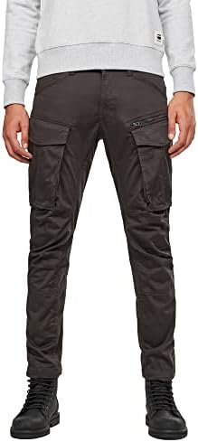 Rovic Zip 3D Straight Tapered Fit Cargo Pants, Raven, 26W x 32L at