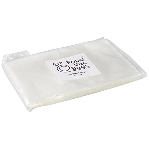 Click Here to See More Images 50 8X12 Quart FoodVacBags 4 mil Vacuum Sealer Bags compatible with Foodsaverâ„¢ Machines