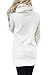Gemijack Womens Hoodie Dress Funnel Neck Cotton Solid Color Long Sleeve Tunic Sweatshirt Dress